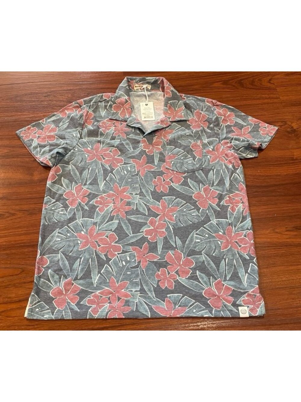 MARINE LAYER PRINTD RESORT POLO HAWAIAN PRINT SIZES SMALL